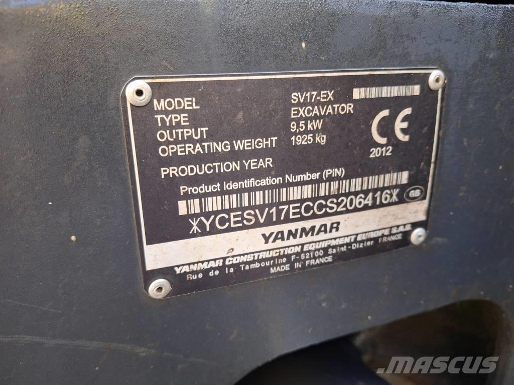 Yanmar SV 17 EX Міні-екскаватори < 7т