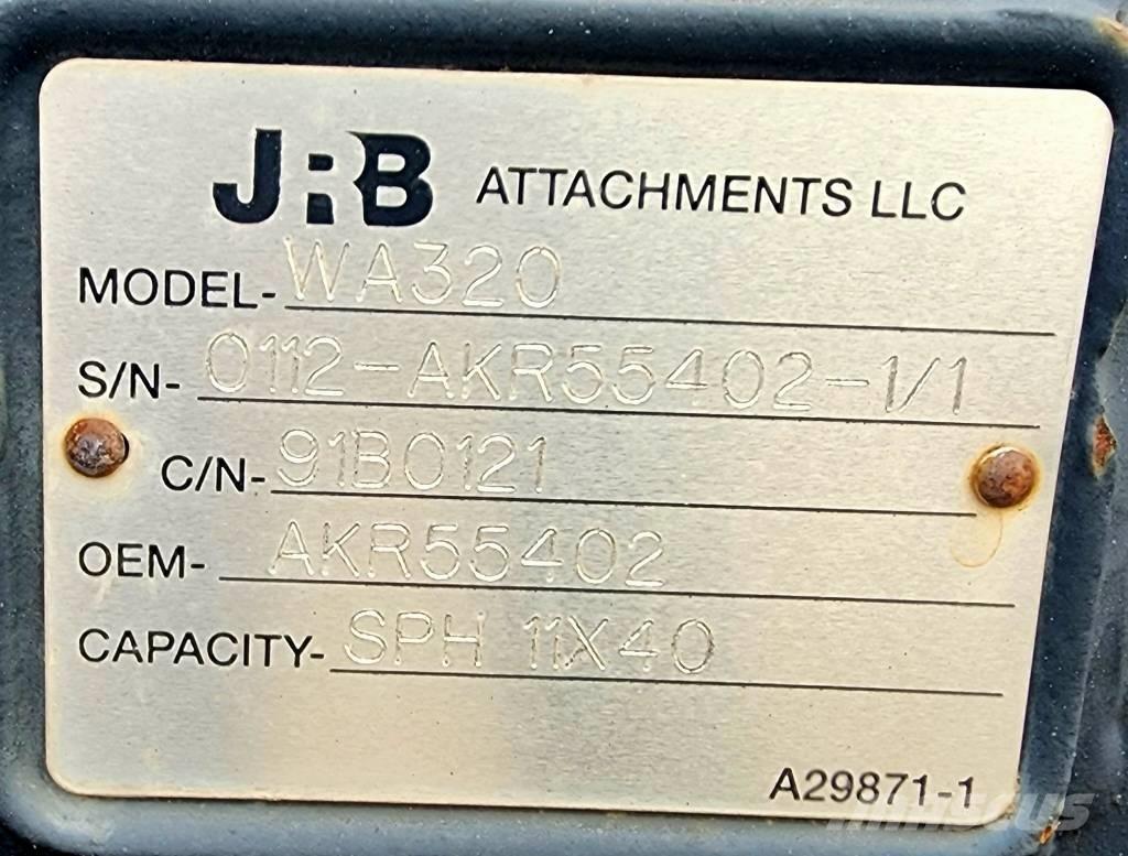 JRB Snow Plow WA320 Інше обладнання