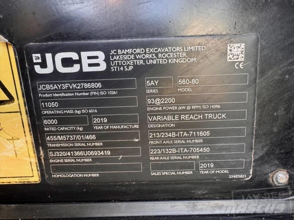 JCB 560-80 Телескопічні навантажувачі