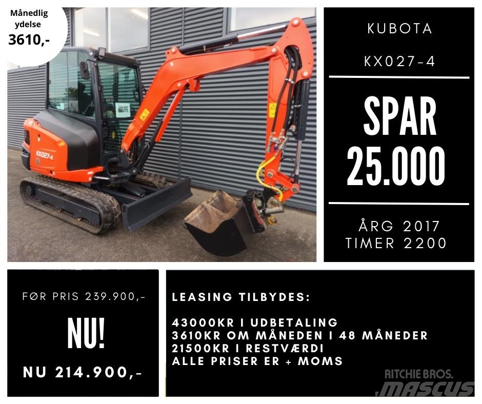 Kubota kx027-4 Міні-екскаватори < 7т