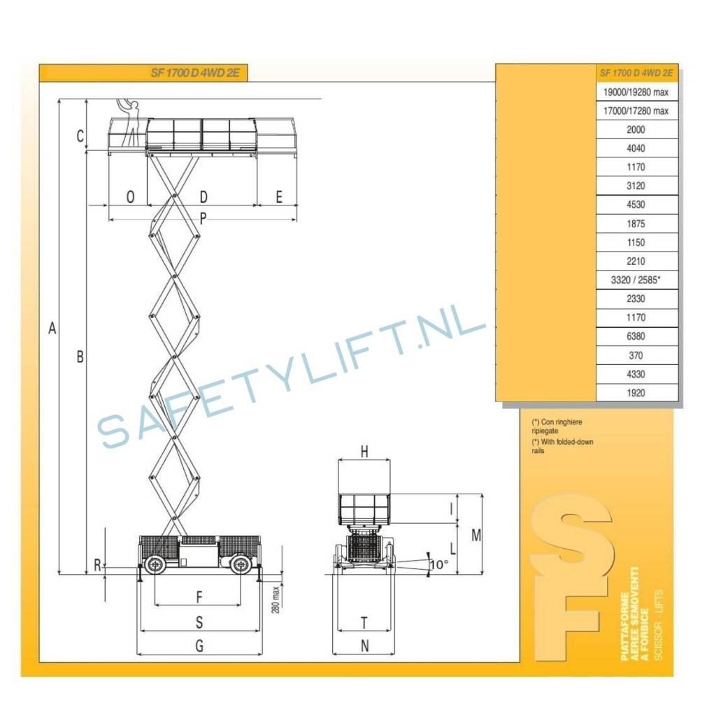 Airo SF 1700 D Підйомники-ножиці