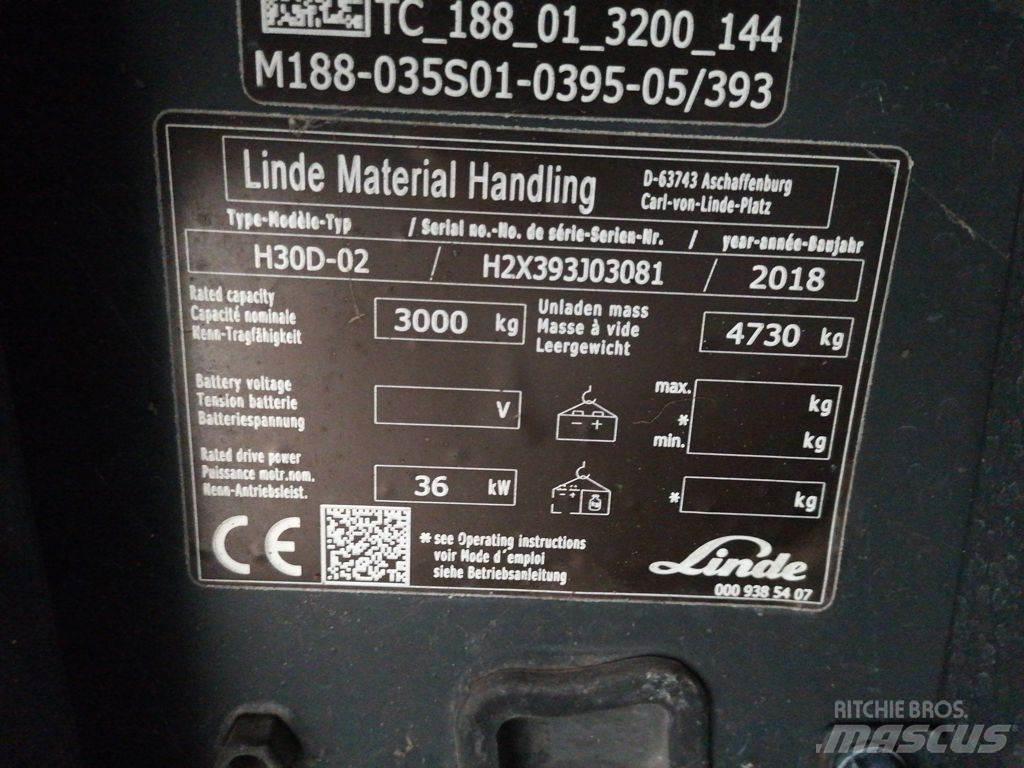 Linde H30D-02 Дизельні навантажувачі