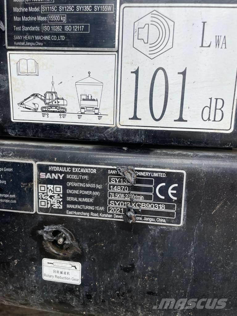 Sany SY 135 C Гусеничні екскаватори