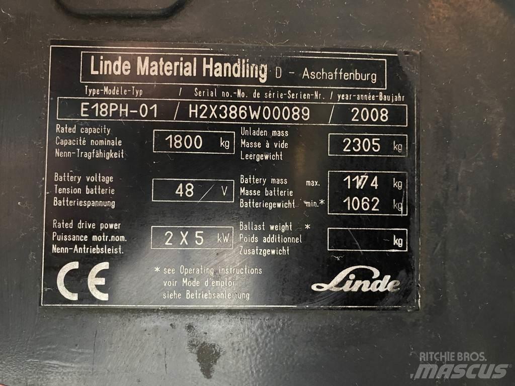 Linde E18PH-01 Електронавантажувачі