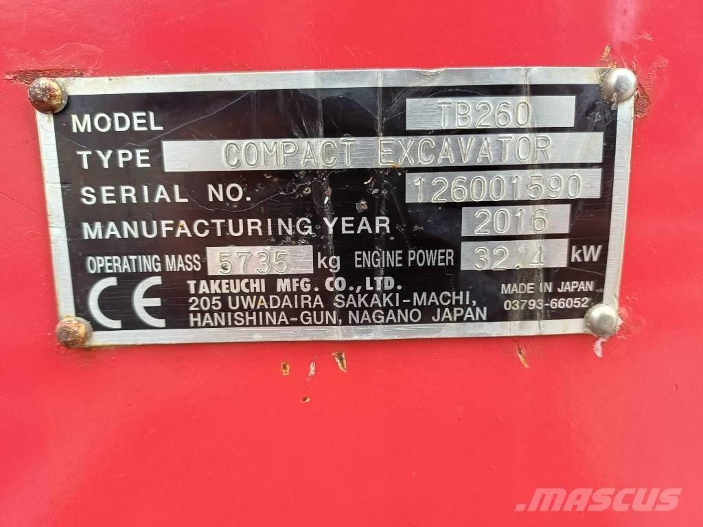 Takeuchi TB260 Міні-екскаватори < 7т
