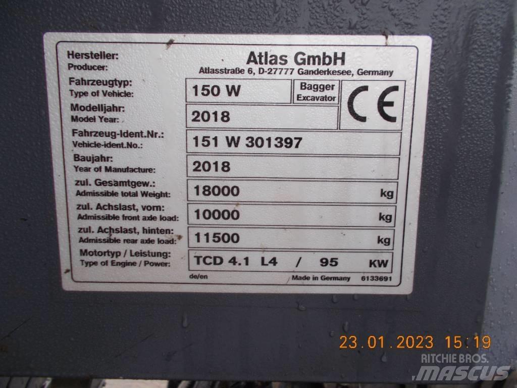 Atlas 150 W Колісні екскаватори