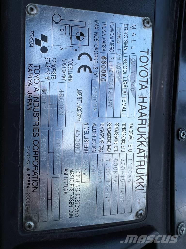 Toyota 02-7 FD 40 Дизельні навантажувачі