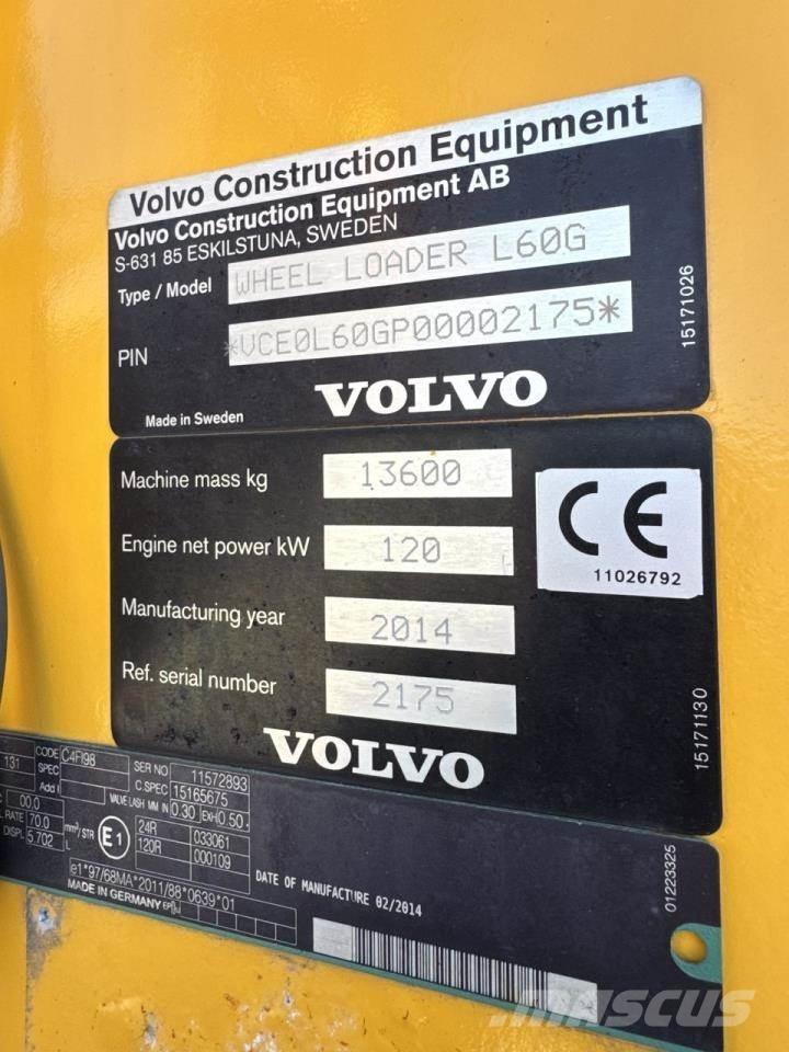 Volvo L60G Фронтальні навантажувачі