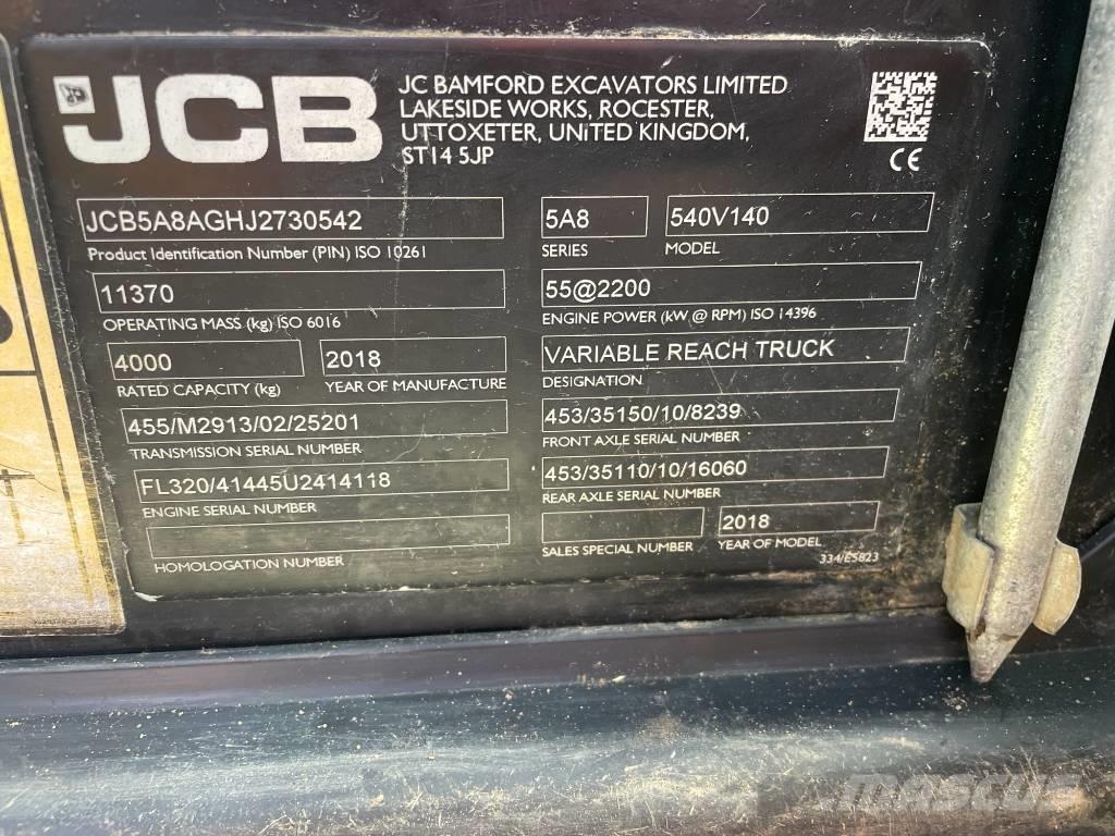 JCB 540-140 Телескопічні навантажувачі