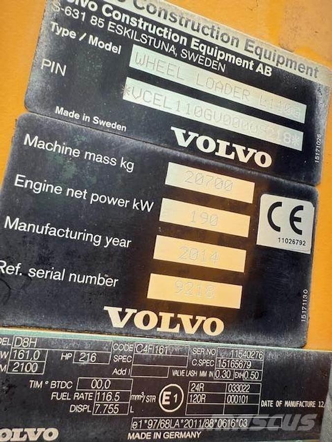 Volvo L110G Фронтальні навантажувачі