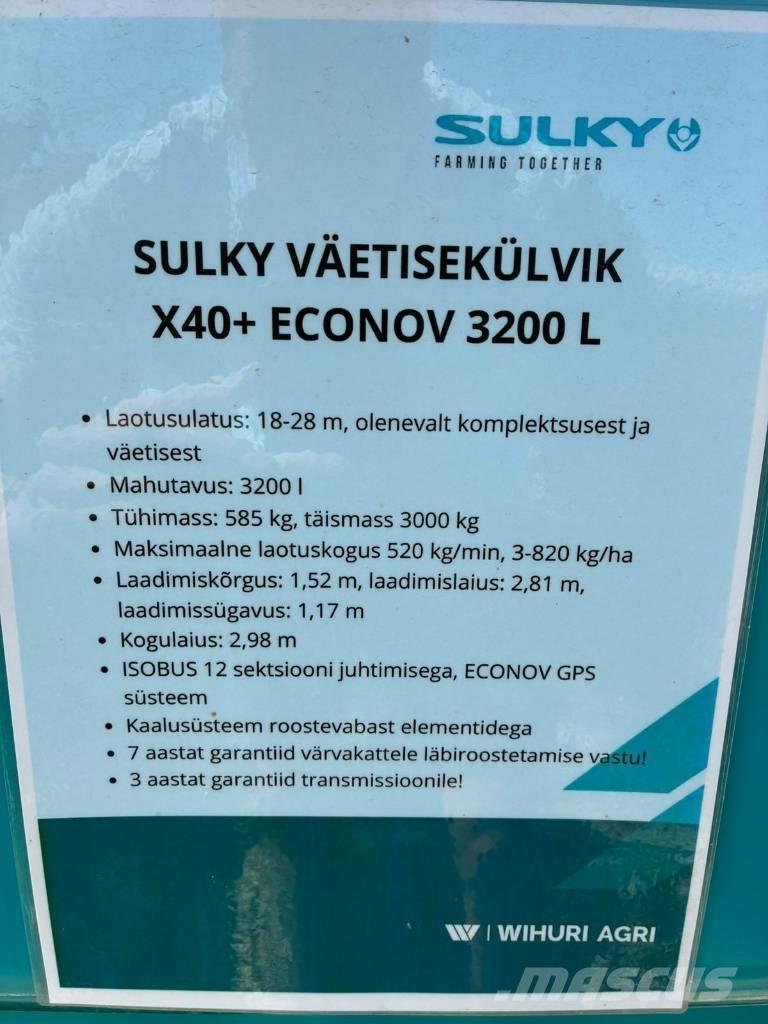 Sulky X 40+ Econov Розсіювач мінеральних добрив