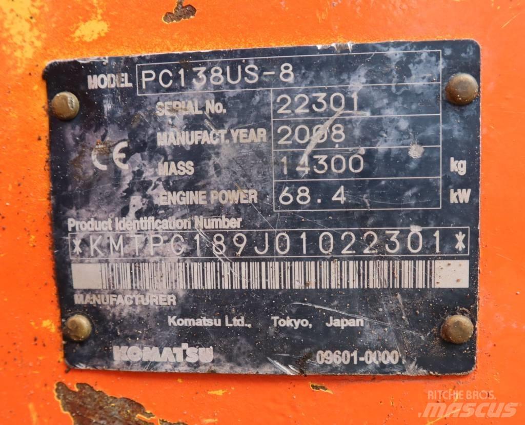 Komatsu PC138US-8 Гусеничні екскаватори