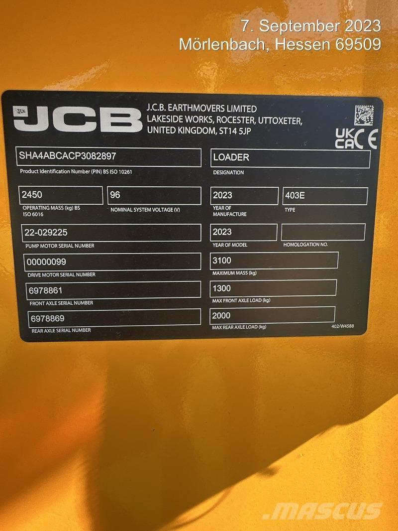 JCB 403E Elektro Фронтальні навантажувачі