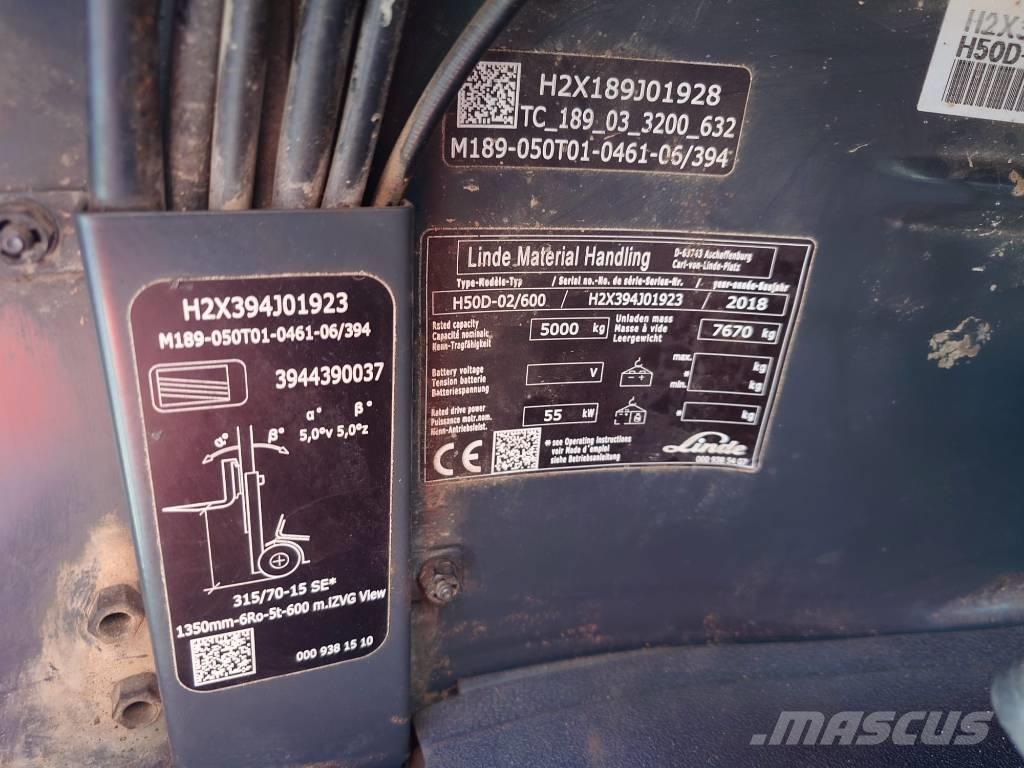 Linde H50D600/394 Дизельні навантажувачі