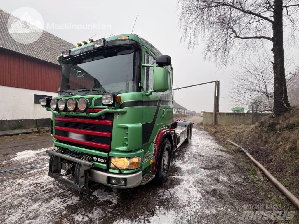 Scania R 164-580 Вантажівки з гаковим підйомом