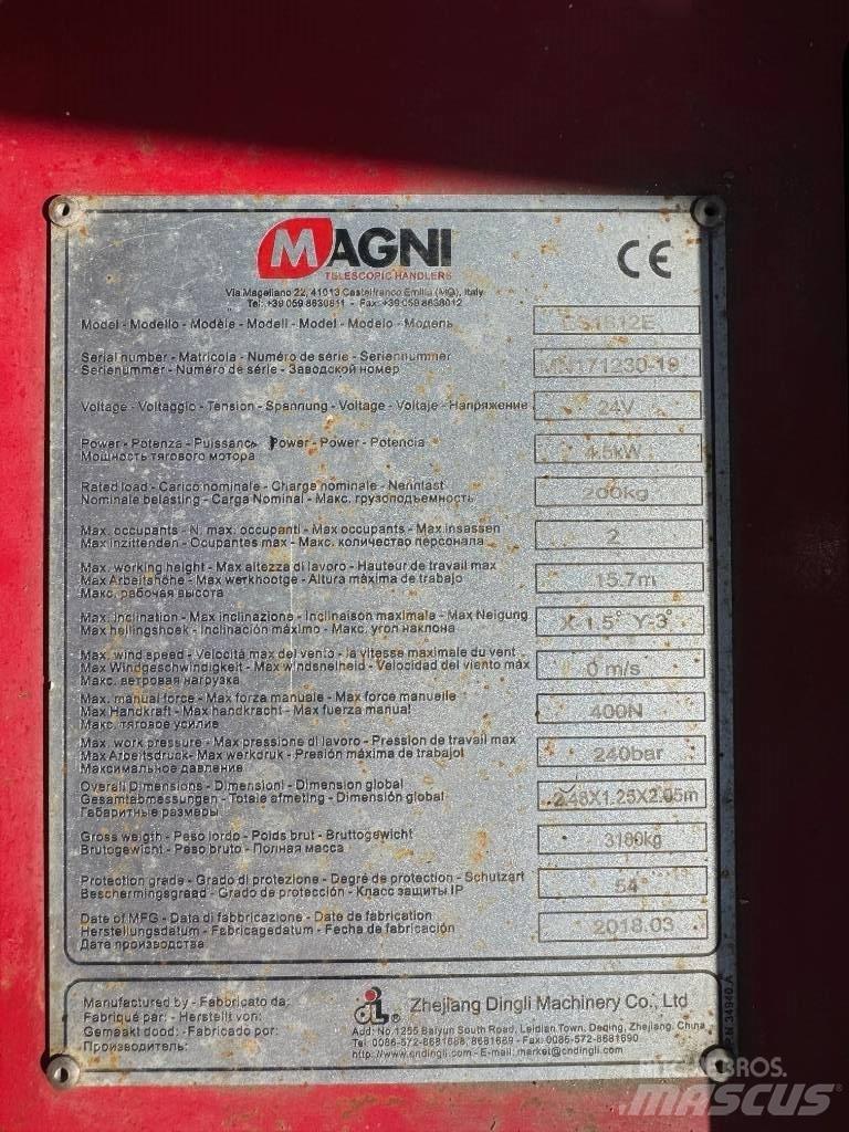 Magni ES 1612 E Підйомники-ножиці