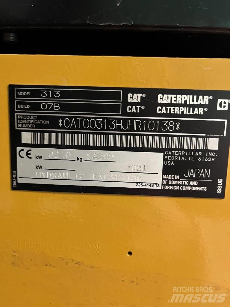 CAT 313 Next Gen Гусеничні екскаватори
