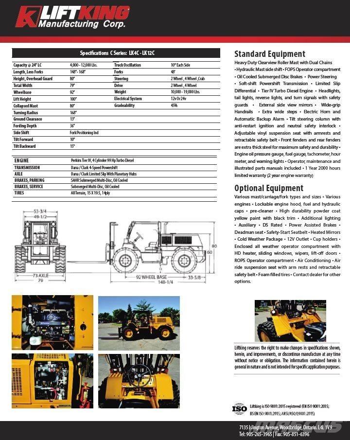 Liftking LK12C Навантажувачі підвищеної прохідності