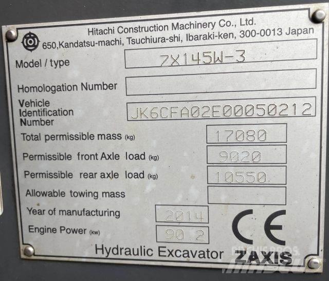 Hitachi ZX 145W-3 Колісні екскаватори