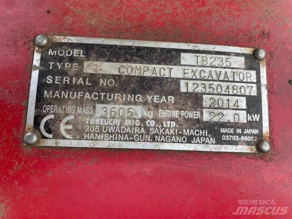 Takeuchi TB 235 Міні-екскаватори < 7т