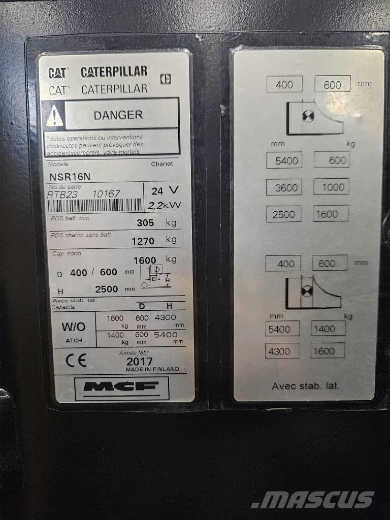 CAT NSR16N (vuokralla) Самохідні електроштабелери