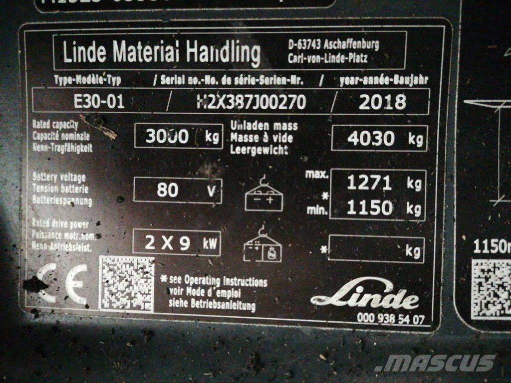 Linde E30-01 Електронавантажувачі