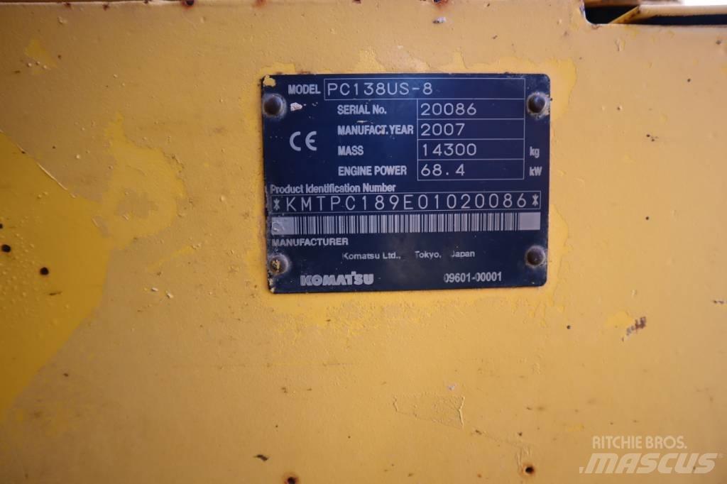 Komatsu PC138US-8 Гусеничні екскаватори