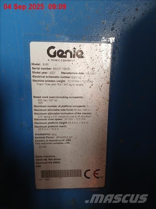 Genie S 65 Телескопічні підйомники