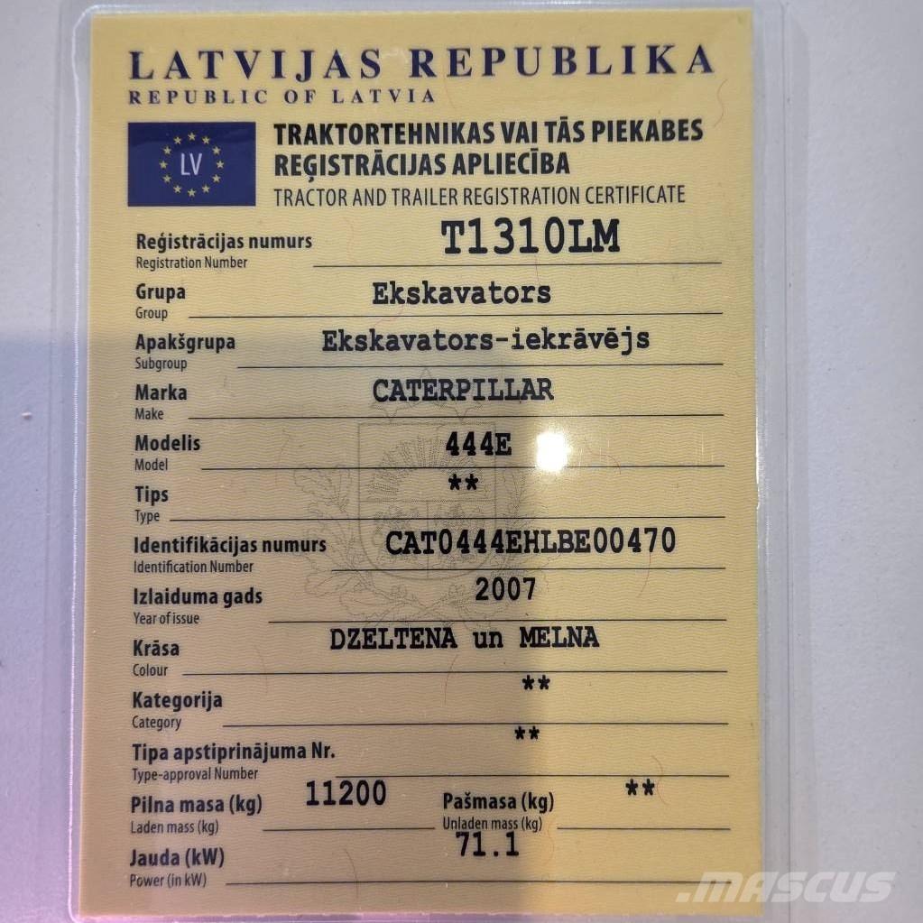 CAT 444 E Екскаватори-навантажувачі