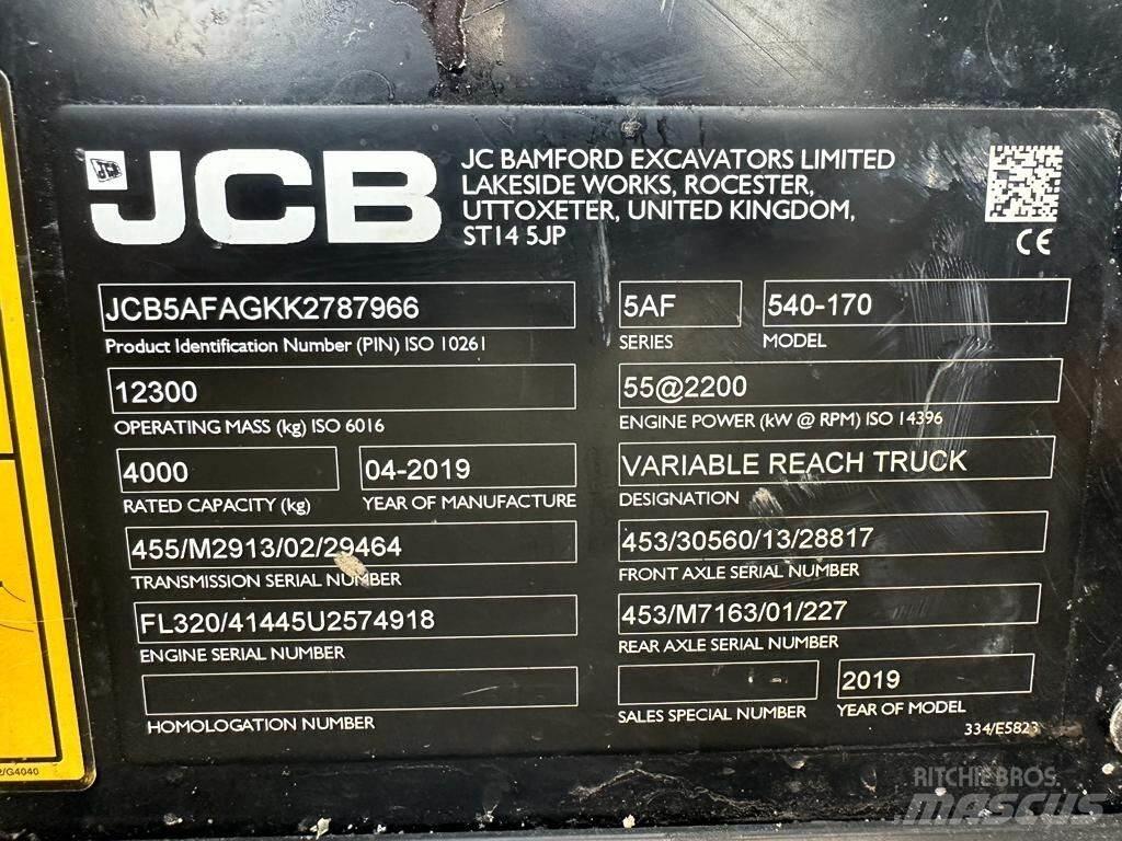 JCB 540-170 Телескопічні навантажувачі