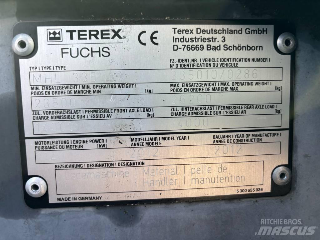 Fuchs MHL 335 Перевантажувачі металобрухту/промислові навантажувачі