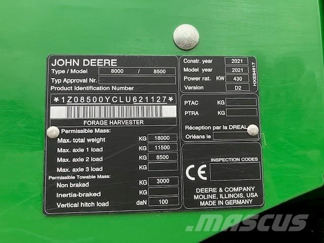 John Deere 8500i Кормозбиральні комбайни