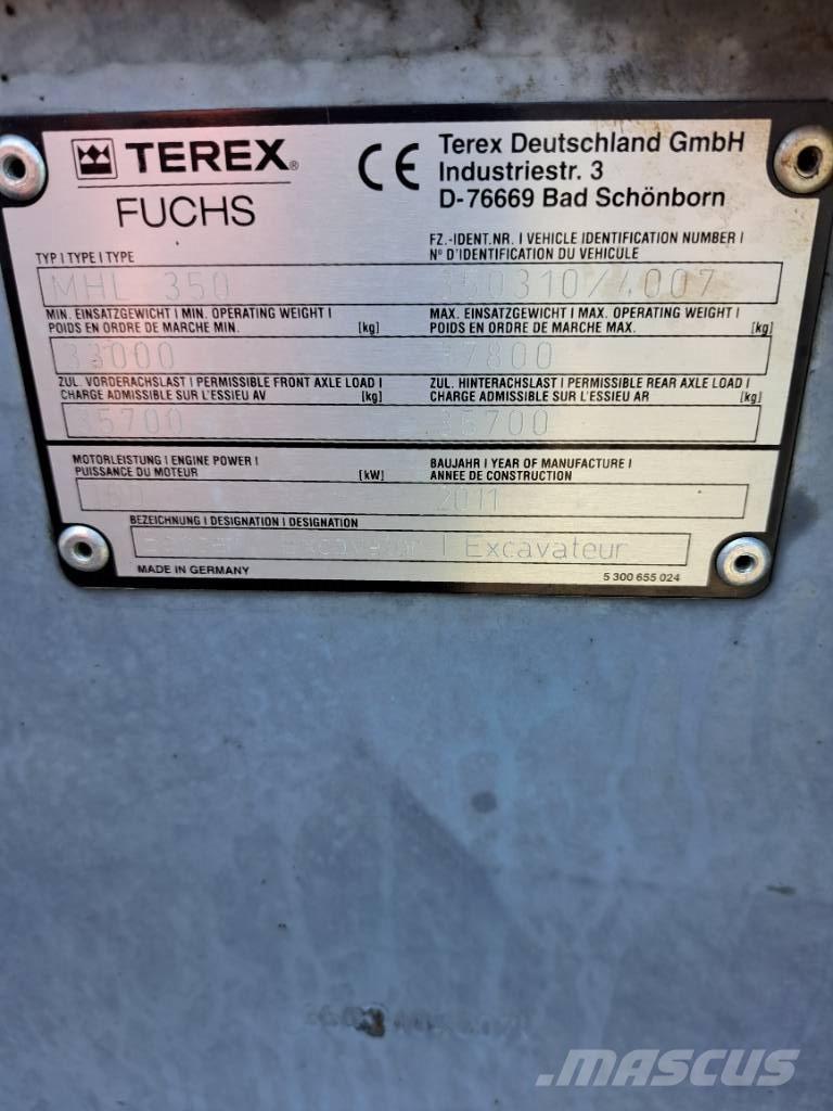 Fuchs MHL 350 E Перевантажувачі металобрухту/промислові навантажувачі