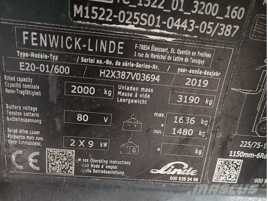 Linde E20-01/600 Електронавантажувачі