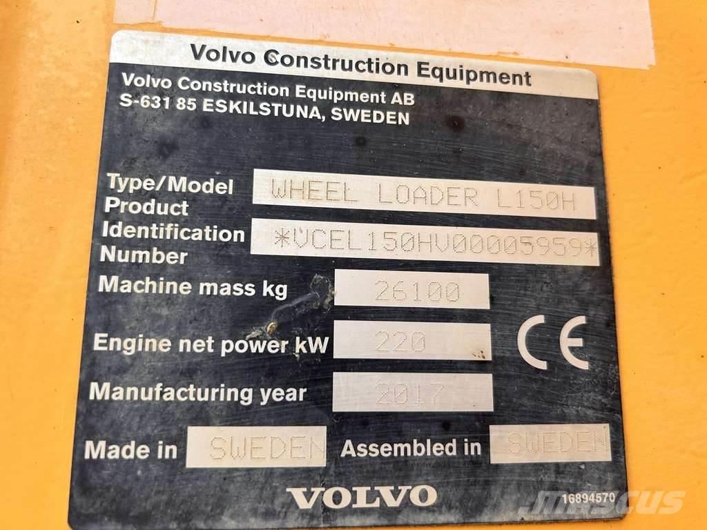 Volvo L150H Фронтальні навантажувачі