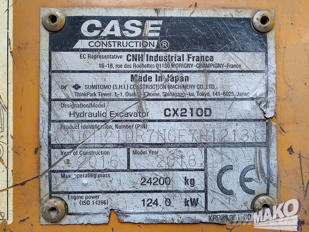 CASE CX 210 D Гусеничні екскаватори