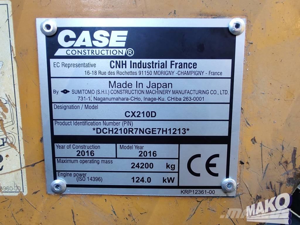 CASE CX 210 D Гусеничні екскаватори