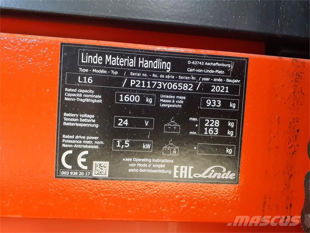 Linde L16i Ручний візок