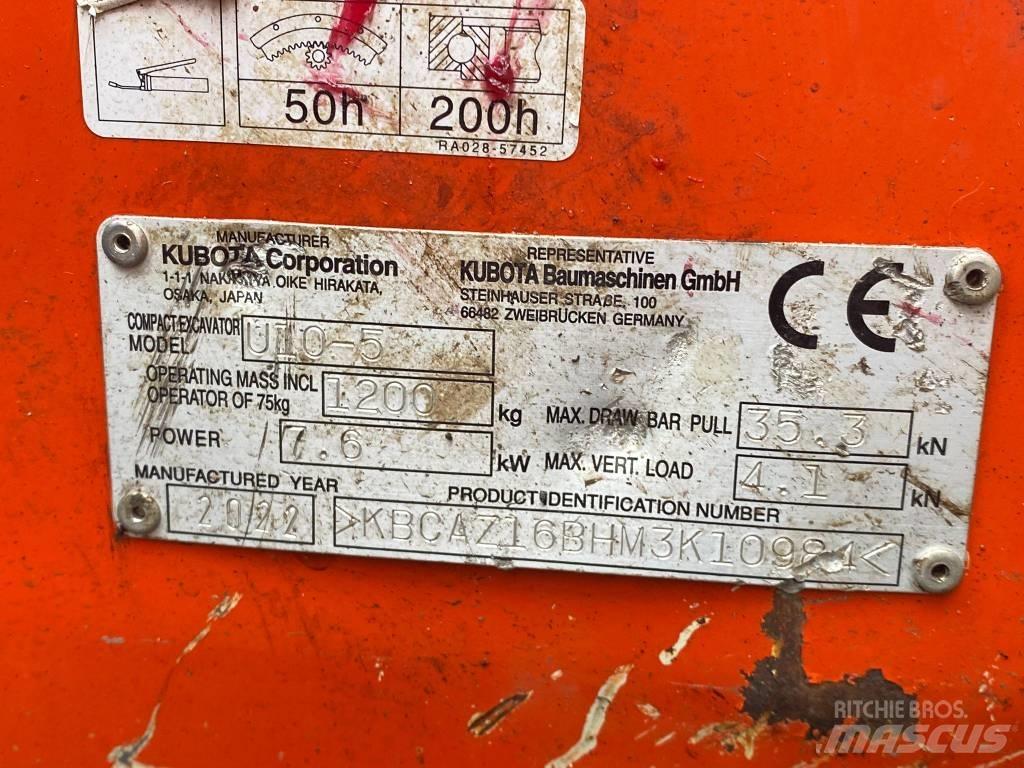 Kubota u10-5 Міні-екскаватори < 7т