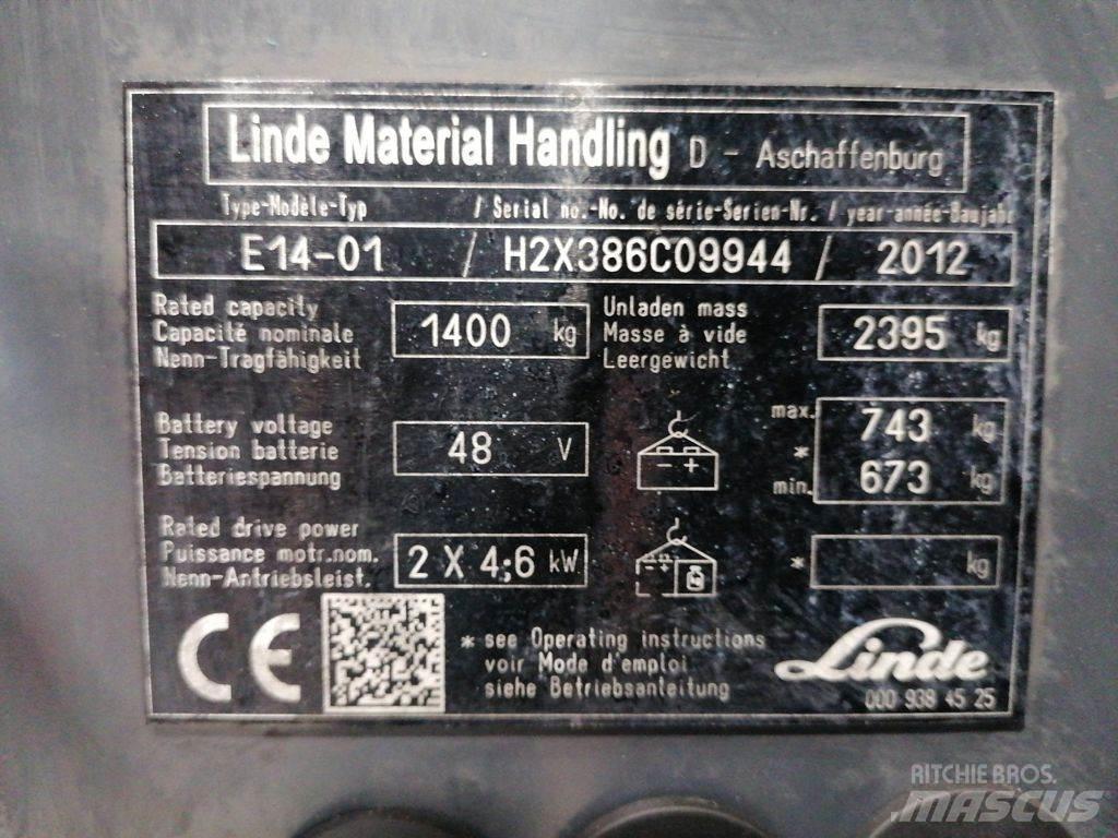 Linde E14-01 Електронавантажувачі