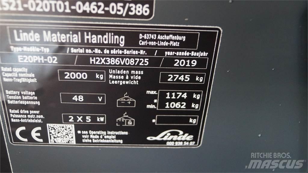 Linde E20PH Електронавантажувачі