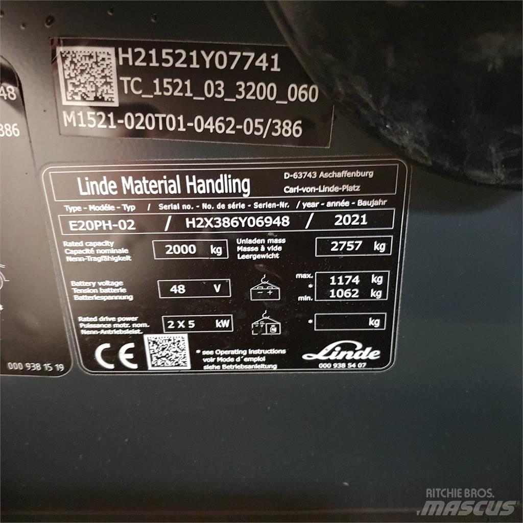Linde E20PH Електронавантажувачі