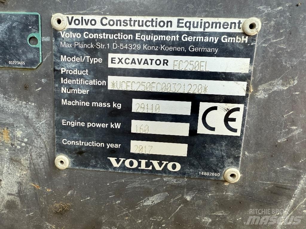 Volvo EC 250 EL Гусеничні екскаватори