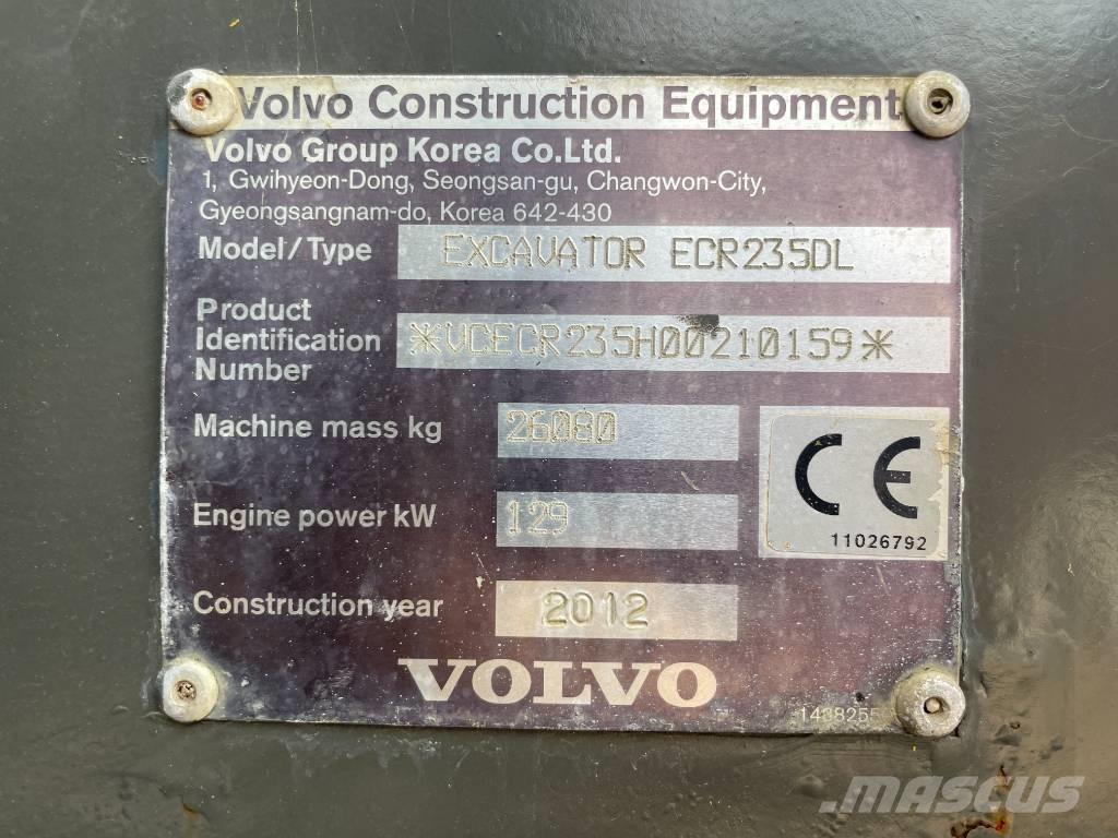 Volvo ECR 235 DL Гусеничні екскаватори