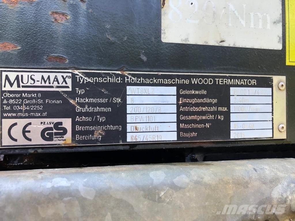 Mus-Max WT8XLZ Подрібнювачі деревини