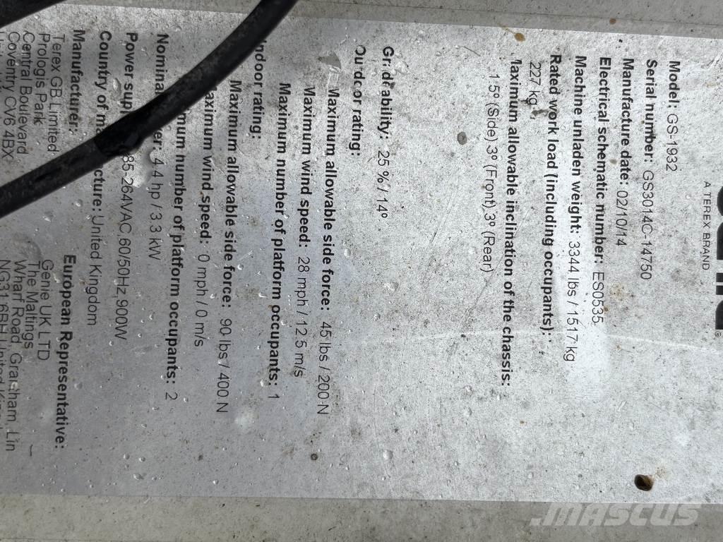 Genie 1932 Підйомники-ножиці