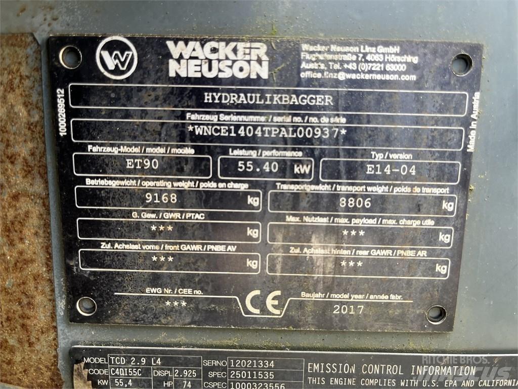 Wacker Neuson ET 90 Середні екскаватори 7т. - 12т.