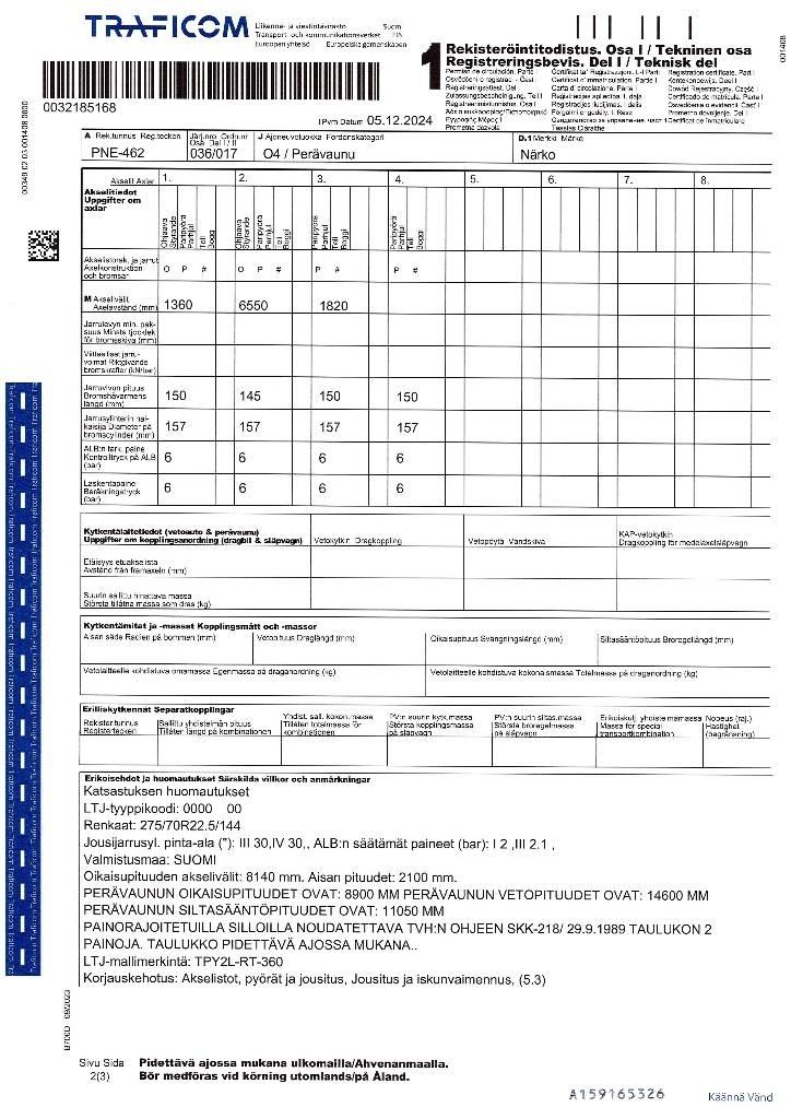 Närko TPY2L-RT-360 Контейнеровози