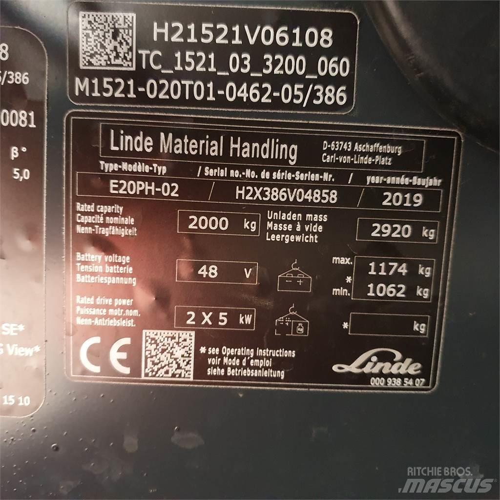 Linde E20PH Електронавантажувачі