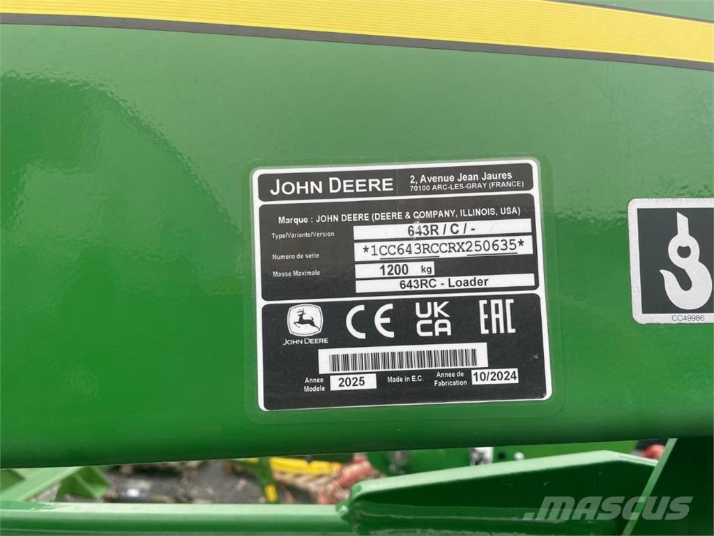 John Deere 643R Фронтальні навантажувачі та екскаватори